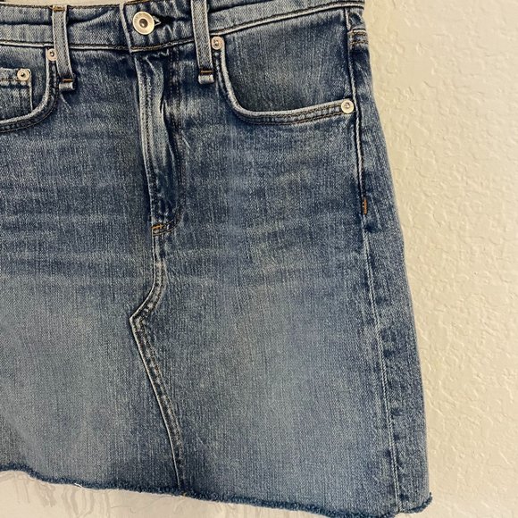 NWT Rag & Bone Hayden Denim Skirt In Ave Size 24 - Picture 3 of 11